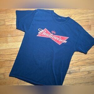 Vintage Budweiser Logo Graphic Tee Large
